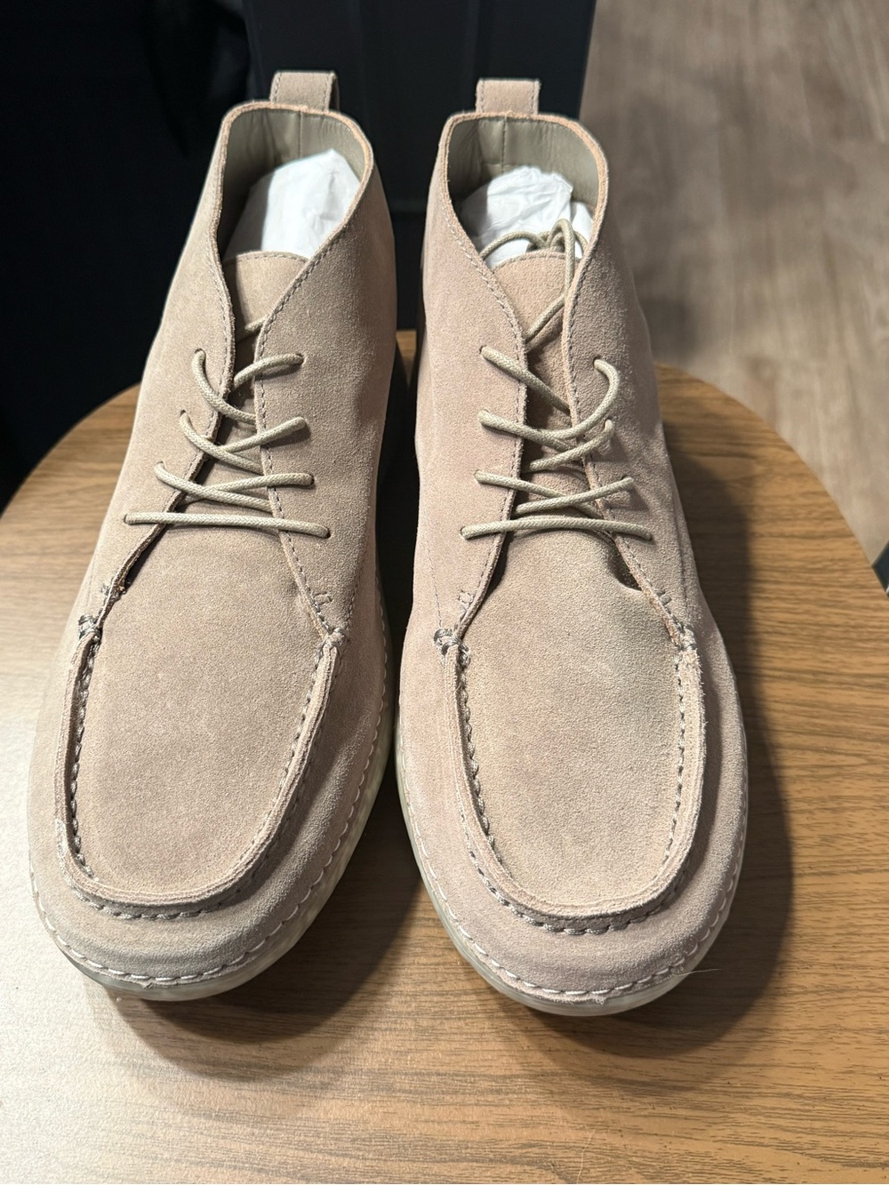 Ponto Borrego Men's 10 Lace Up Desert Chukka Boots Suede Leather Dune Beige NEW